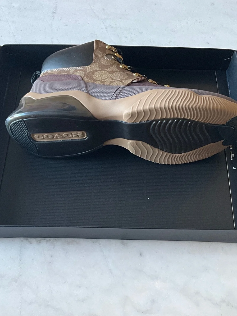 NWT Coach Citysole Hiker Boots - Khaki & Mahogany